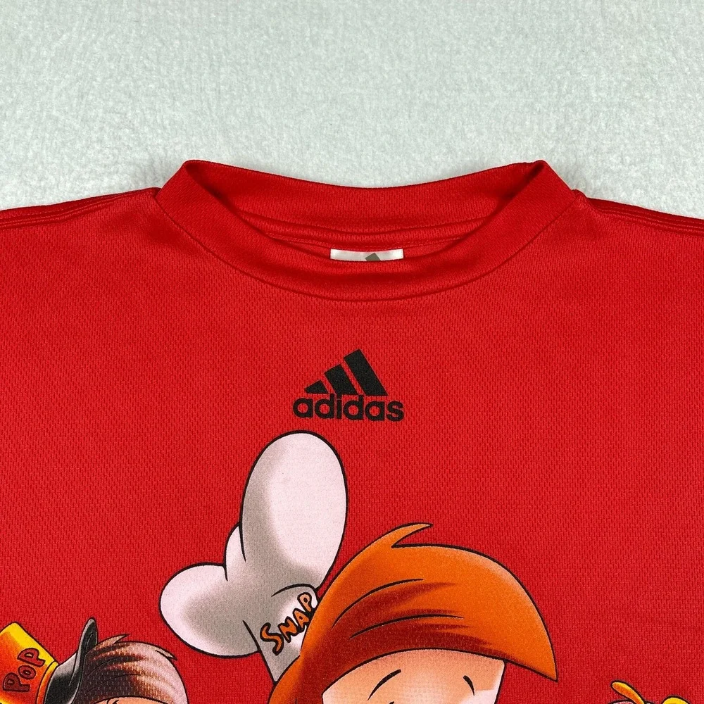 Adidas Shirt Mens Medium Rice Crispy Cereal‎ Snap Crackle Pop Breakfast Food Tee